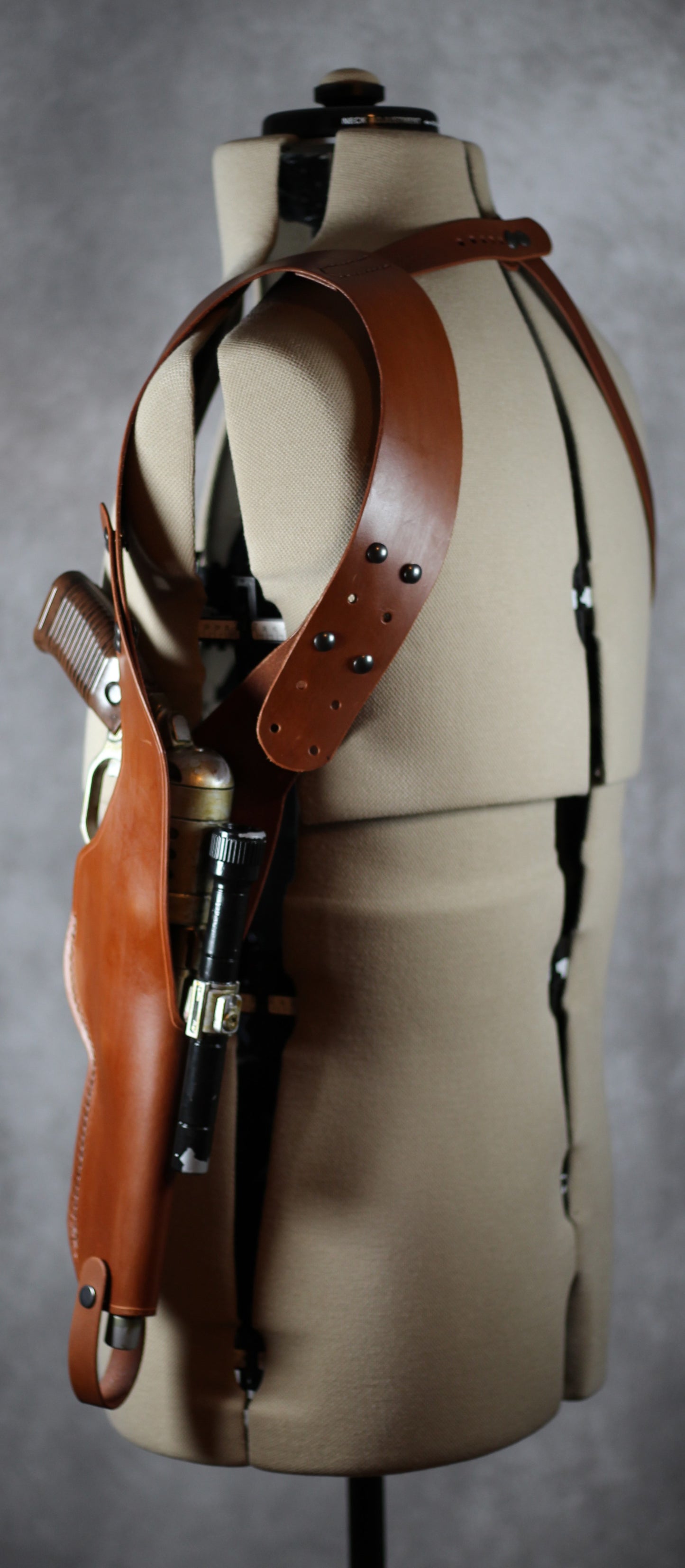 Warden Series: Leather Heavy Blaster Shoulder Holster